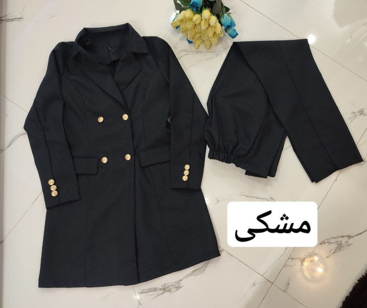 مانتو و شلوار اداری یقه انگلیسی -مانتوشلوار اداری -مانتو شلوار اداری مدل نور