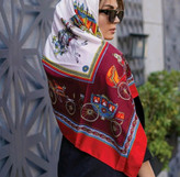روسری ابریشم توییل مجلسی کالسکه هرمس