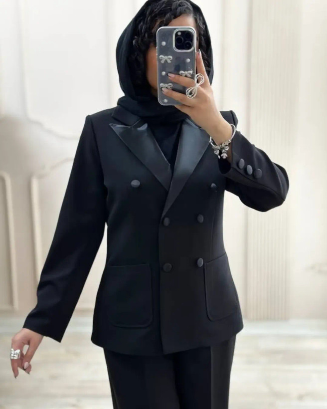 کت شلوار ساتن مدل سایدا